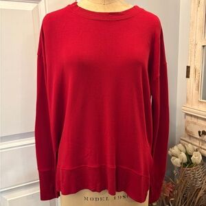 Athleta Vibrant Red Pullover Sweater Size L
Athleisure Relaxed fit Minimalist